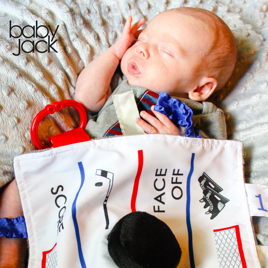 Hockey Learning Lovey 10x10 Plush Puck Stroller Tag Toy by Baby Jack