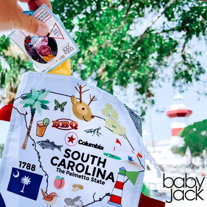 New Hampshire State Tag Toy Crinkle Square That Teaches Facts