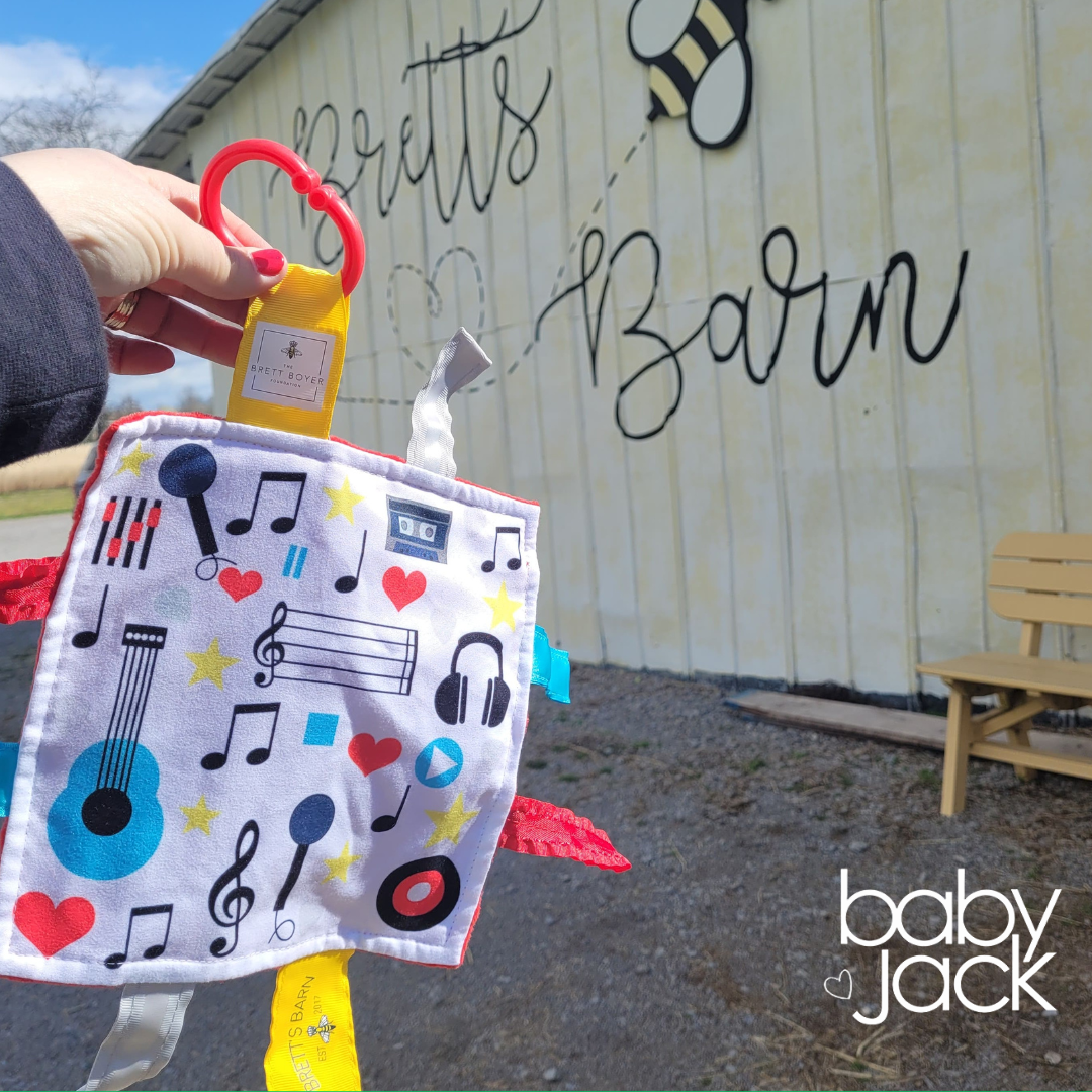 Musical Instruments Feel the Music Crinkle Tag Toy 8" x 8"