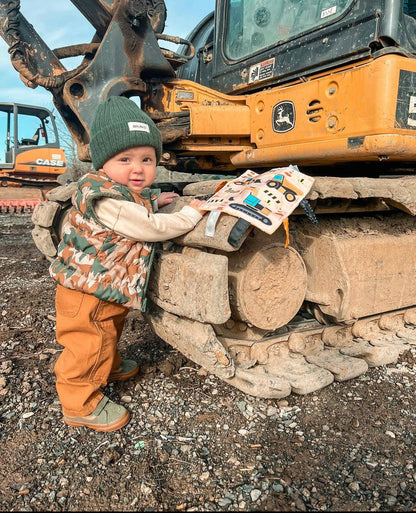 Construction Hard Hat 8x8 Learning Lovey Crinkle Square