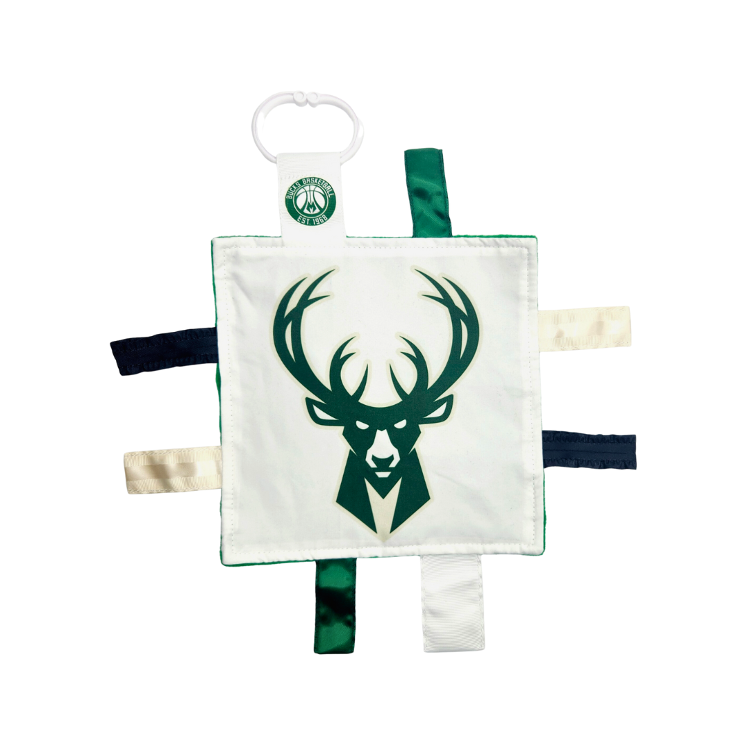 Milwaukee Bucks Licensed NBA Sports Baby Crinkle Tag Toy