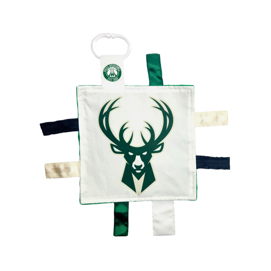 Milwaukee Bucks Licensed NBA Sports Baby Crinkle Tag Toy