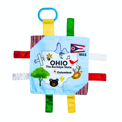 Ohio State Tag Toy Crinkle Square That Teaches Facts