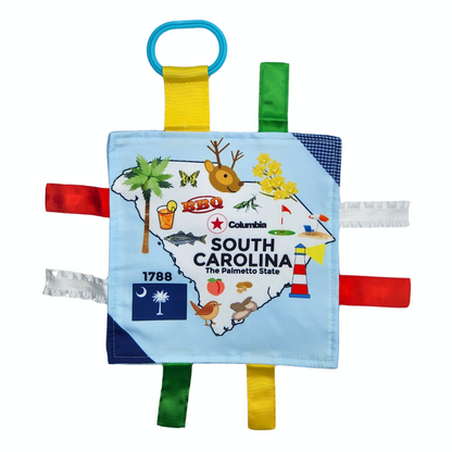 South Carolina State Tag Toy Crinkle Square That Teaches Facts
