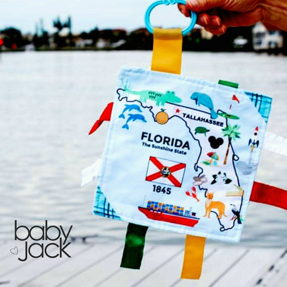Florida State Tag Toy Crinkle Square That Teaches Facts