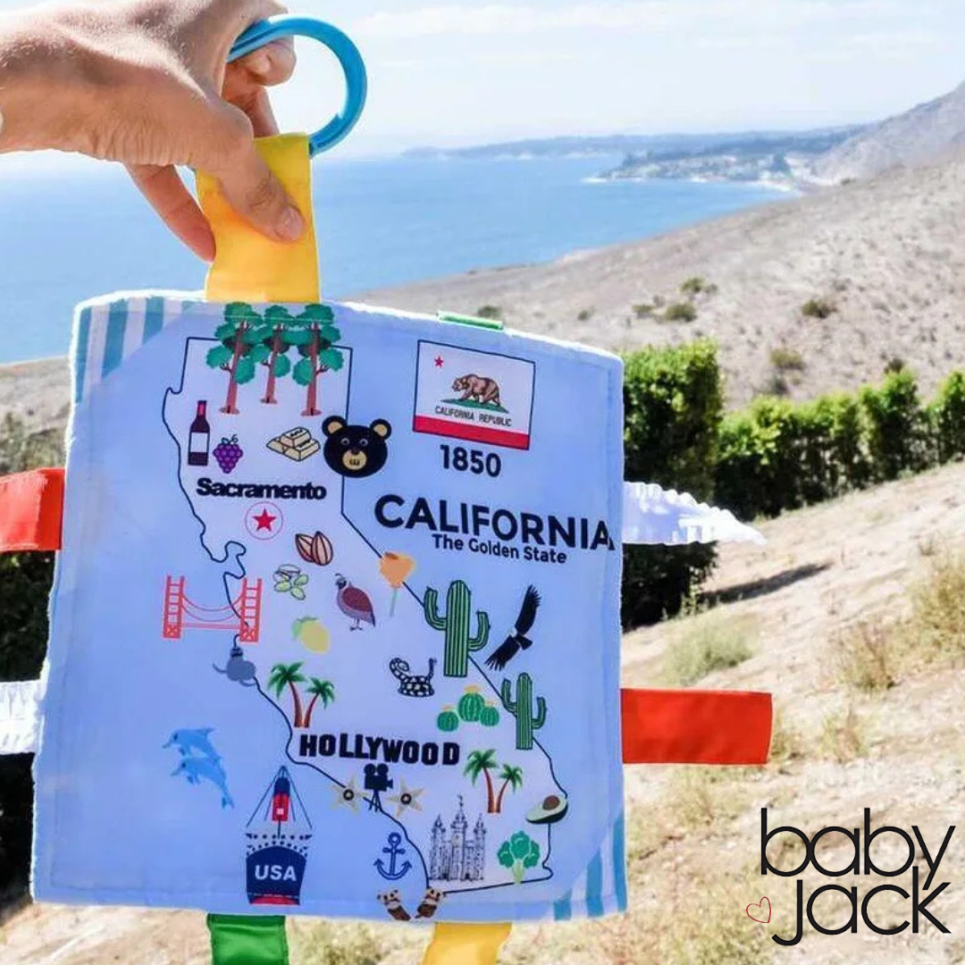 California State Tag Toy Crinkle Square That Teaches Facts