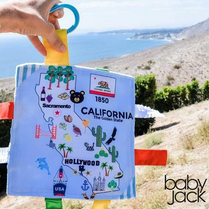 California State Tag Toy Crinkle Square That Teaches Facts