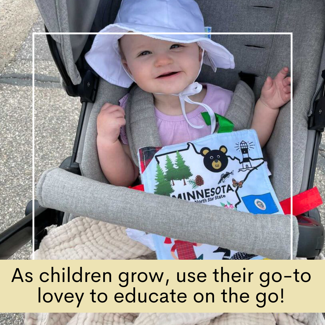 Minnesota State Tag Toy Crinkle Square That Teaches Facts