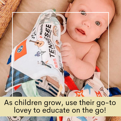 Tennessee State Tag Toy Crinkle Square That Teaches Facts