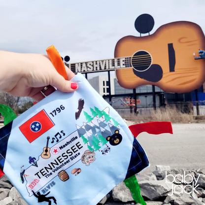 Tennessee State Tag Toy Crinkle Square That Teaches Facts