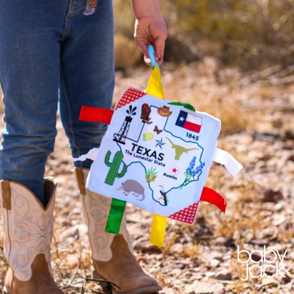 Texas State Tag Toy Crinkle Square That Teaches Facts