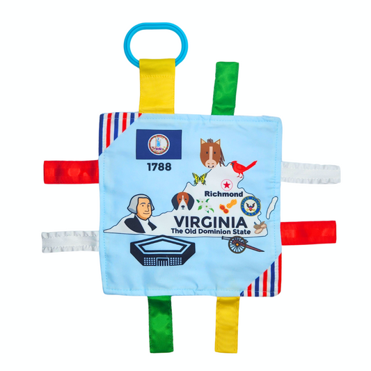 Virginia State Tag Toy Crinkle Square That Teaches Facts