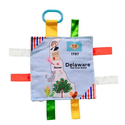 Delaware State Tag Toy Crinkle Square That Teaches Facts