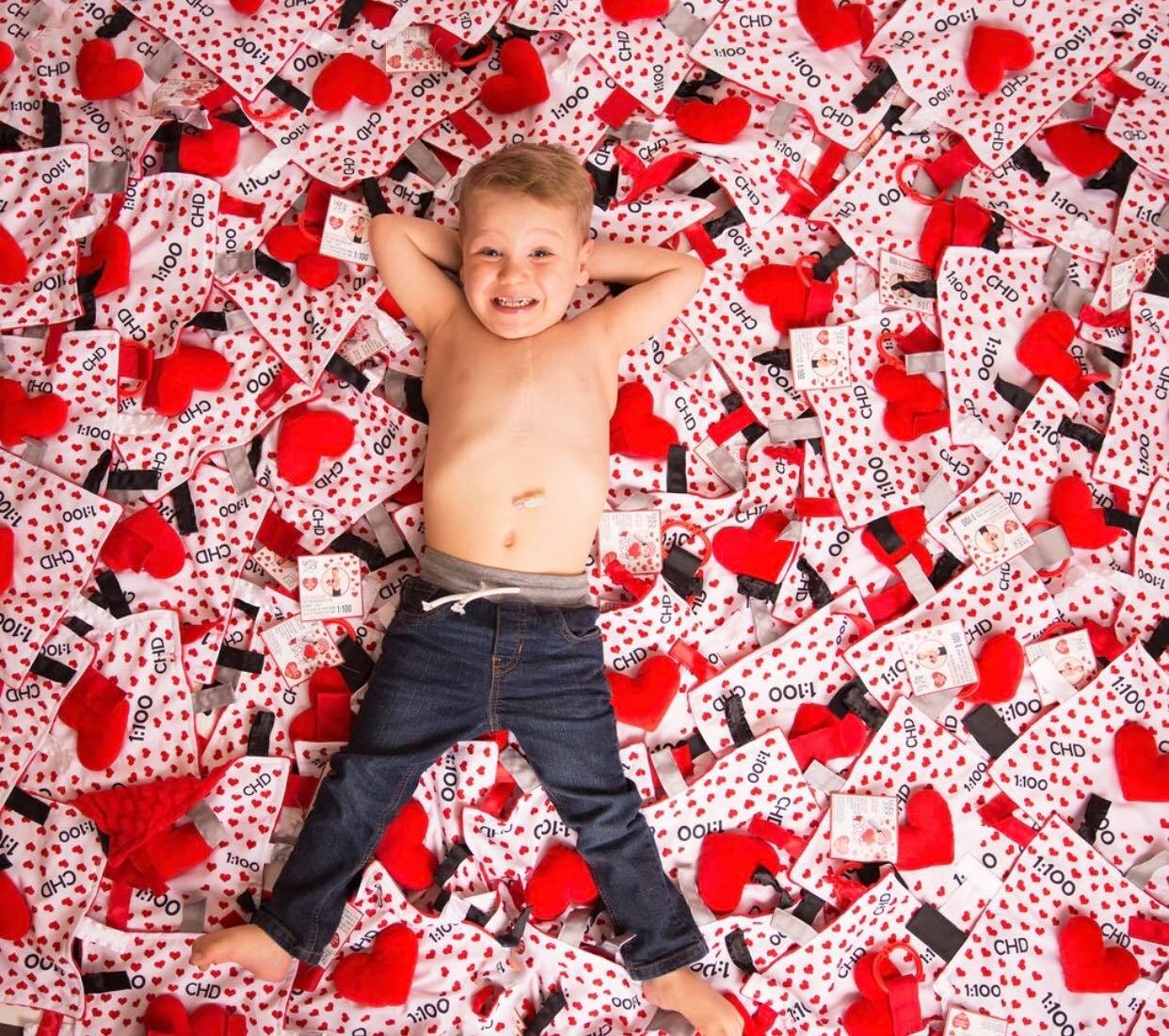 CHD Awareness 1:100 Tag Toy Lovey by Baby Jack