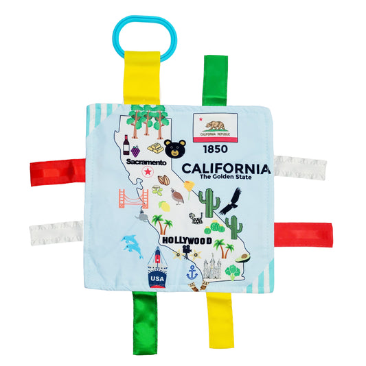 California State Tag Toy Crinkle Square That Teaches Facts