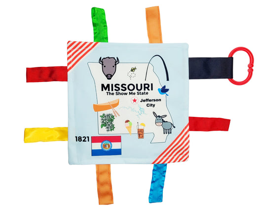 Missouri State Tag Toy Crinkle Square That Teaches Facts