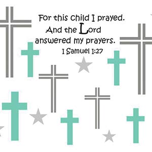 Prayer Bible Verse Baby Tag Crinkle Square