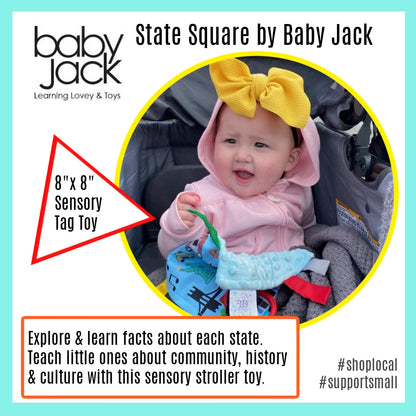 Louisiana State Tag Toy Crinkle Square That Teaches Facts