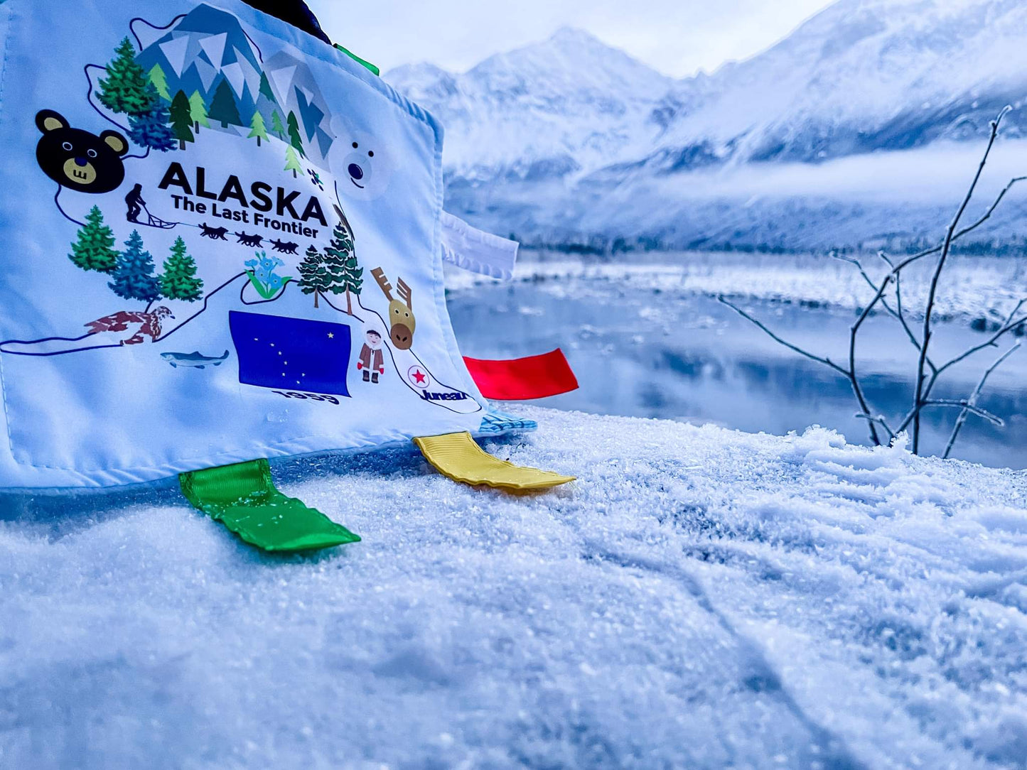 Alaska State Tag Toy Crinkle Square That Teaches Facts